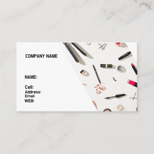 MODÈLE DE BASE CARTE DE VISITE MAKEUP ARTIST (Devant)