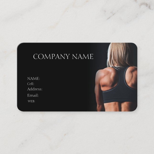 MODELE DE BASE CARTE DE VISITE salle de sport (Devant)