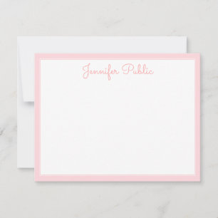 Modèle de bordure rose moderne manuscrit