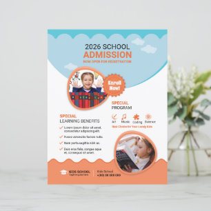 Modèle de brochure d'admission scolaire