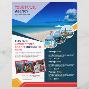 Modèle de brochure d'agence de voyages Vacances