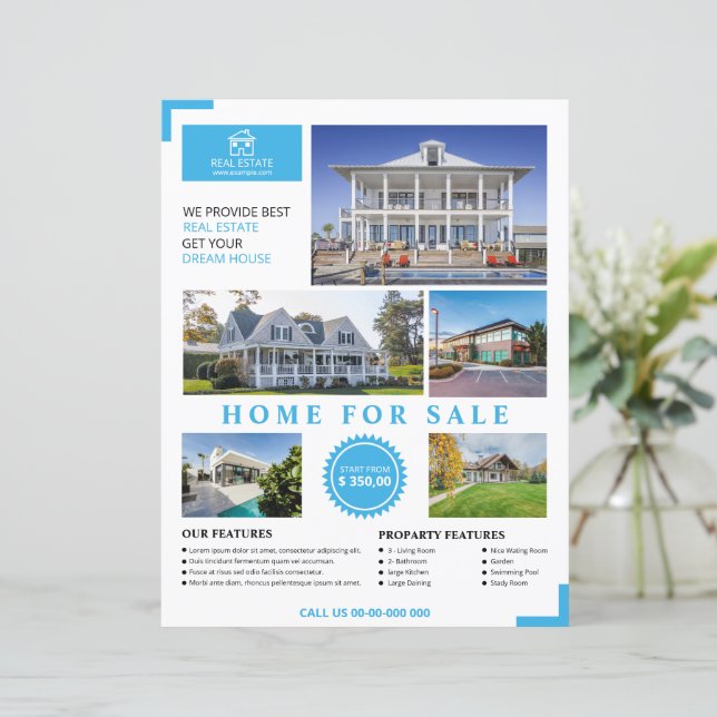 Modèle de brochure immobilière (Debout devant)