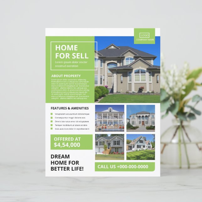 Modèle de brochure immobilière (Debout devant)