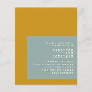 Modèle de budget Mustard Sage Mariage Invitation