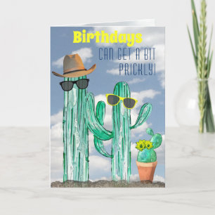Modèle de cactus aquarelle amusant du sud-ouest