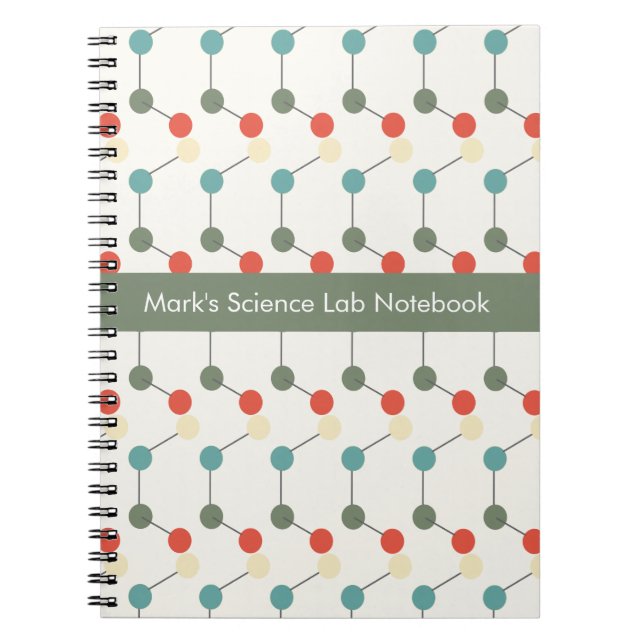 Modèle de cahier de chimie de laboratoire scientif (Devant)