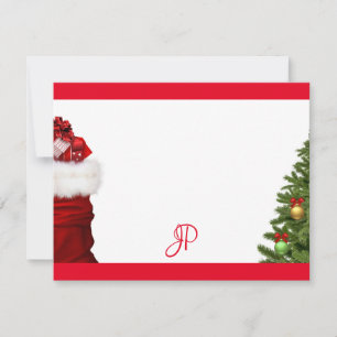 Modèle de calligraphie d'arbre de Noël monogrammé