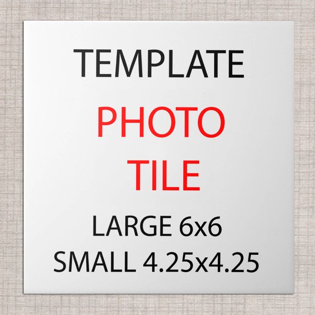 Modèle de carreau de photo en céramique / Tailles  (Créateur téléchargé)