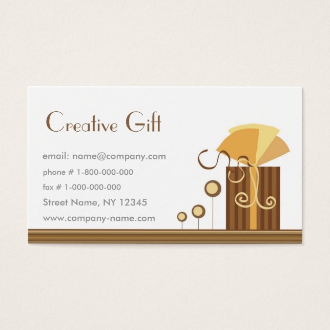 Modèle de carte d'affaires Creative Gift Shop (Devant)
