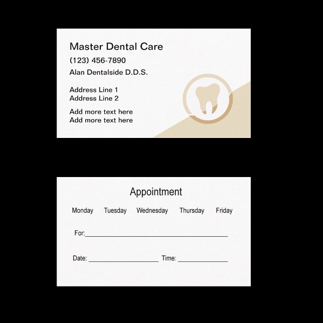 Modèle de carte d'affaires pour un dentiste modern (Créateur téléchargé)