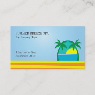 Modèle de carte d'affaires Spa Beach Resort Hotel