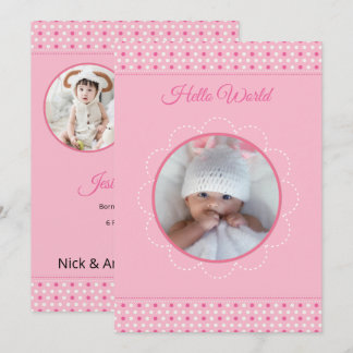 Modèle de carte d'annonce de naissance