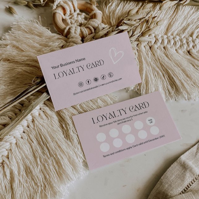 Modèle de carte de fidélité modifiable, (Editable Loyalty Card Template,)