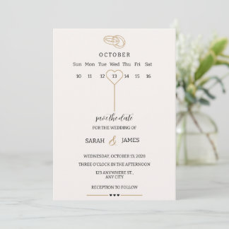 Modèle de carte de mariage élégant moderne