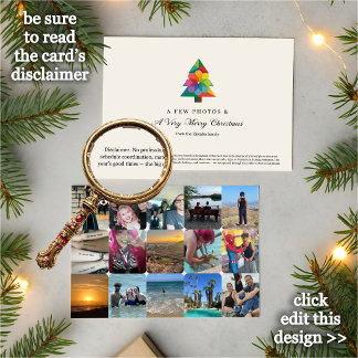 Modèle de carte de Noël drôle pour famille, Vidage