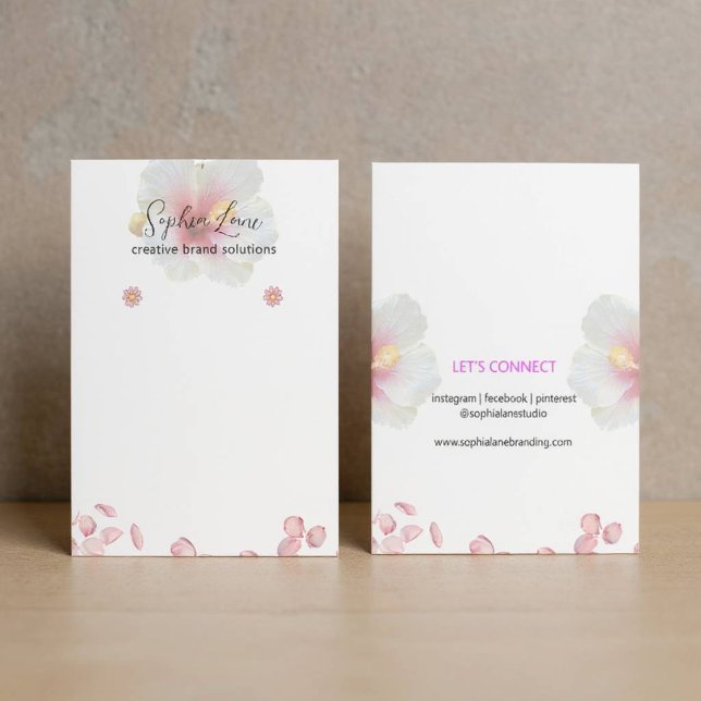 Modèle de carte de présentation de bijoux floraux  (Floral Jewelry Display Card)