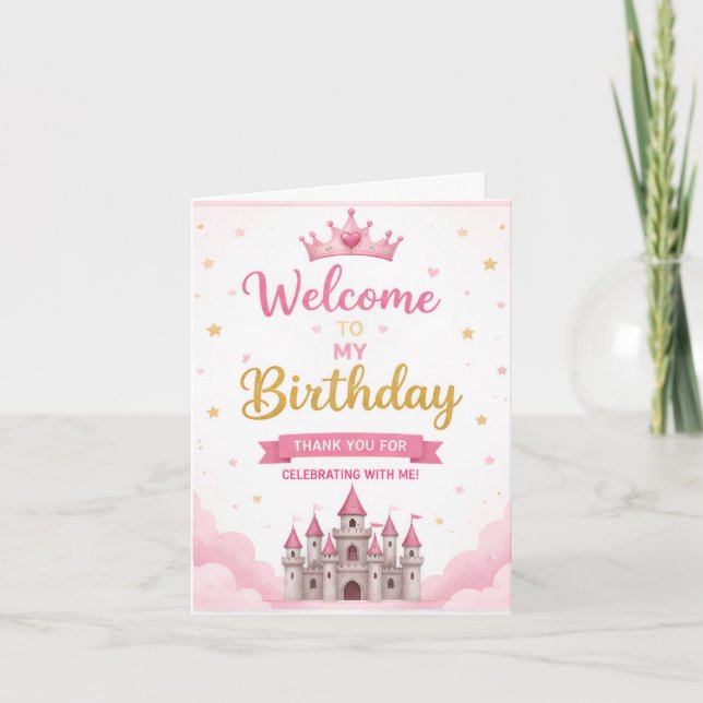 Modèle de carte de remerciement de fête d'annivers (Devant)