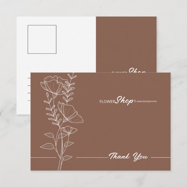 Modèle de carte de remerciement pour petite entrep (Devant / Derrière)
