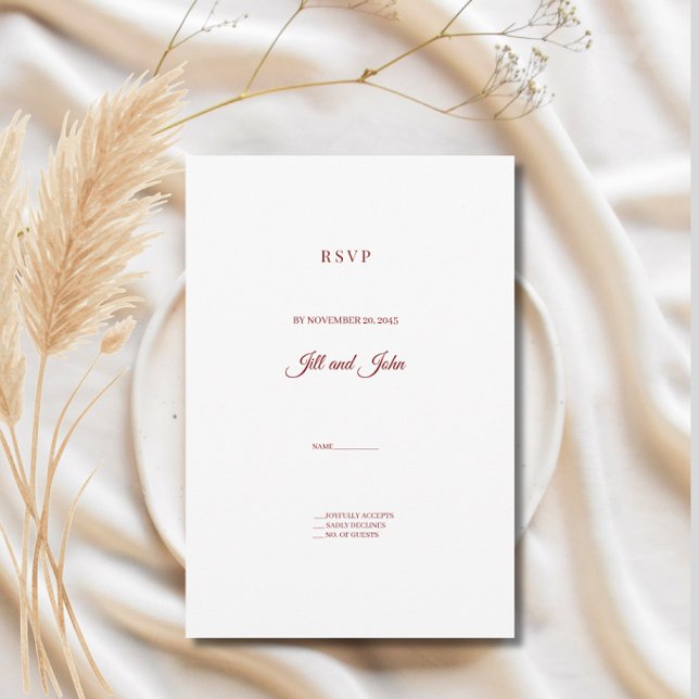 Modèle de carte de réponse de mariage élégant mini (Créateur téléchargé)