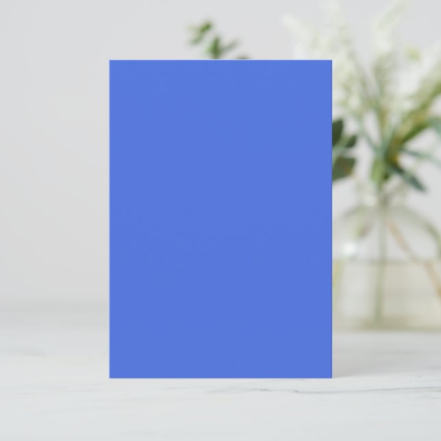 Modèle de carte de réponse RSVP bleu royal – Perso (Debout devant)