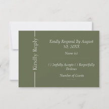 Modèle de carte de réponse RSVP de mariage minimal