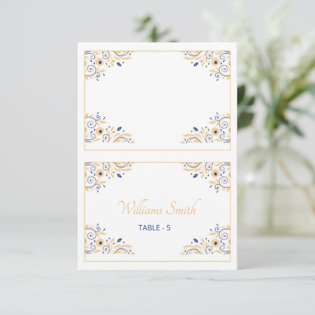 Modèle de carte de table de mariage (Debout devant)