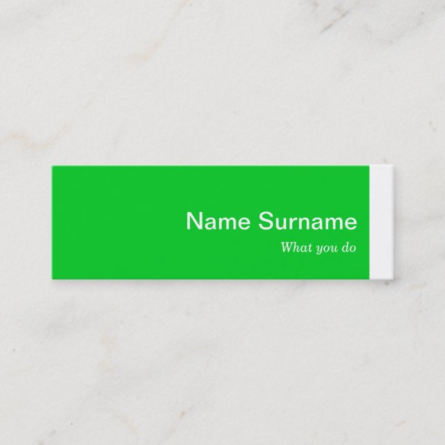 Modèle de carte de visite à profil mini moderne (Devant)