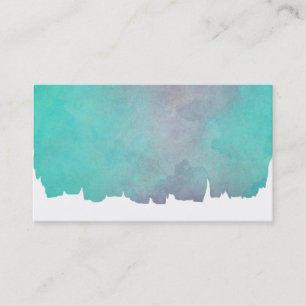 modèle de carte de visite aquarelle bleu abstrait