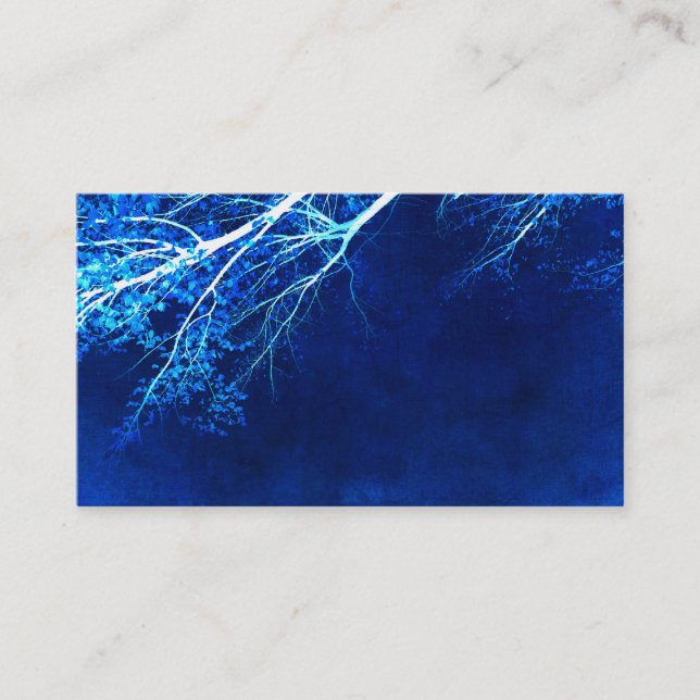 modèle de carte de visite art beau bleu nature (Devant)