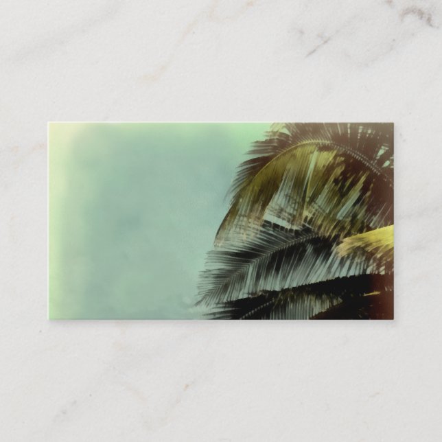 modèle de carte de visite art tropical double face (Devant)