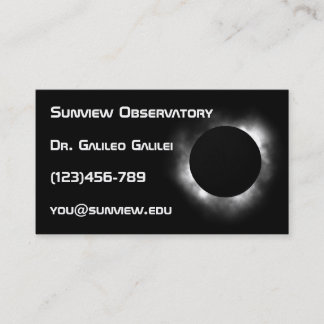 Modèle de carte de visite astronomique