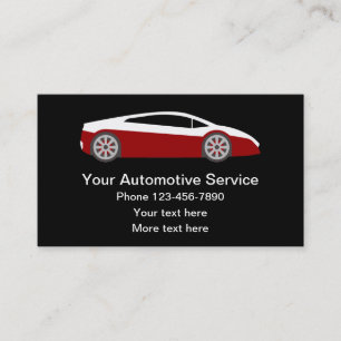 Modèle de carte de visite automobile simple et coo