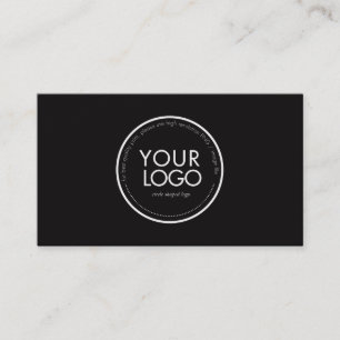 Modèle de carte de visite avec logo circulaire per