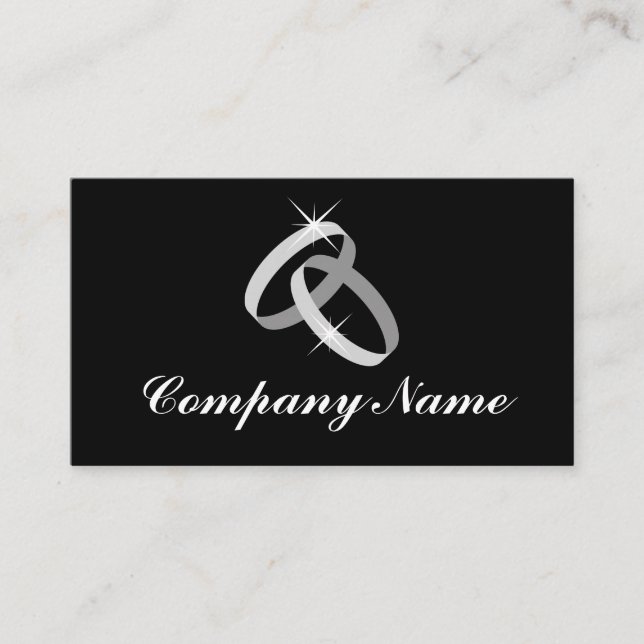 Modèle de carte de visite avec logo de bagues en b (Devant)