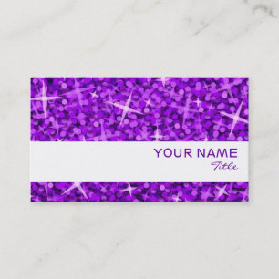 Modèle de carte de visite Bande blanche Glitz Purp