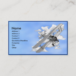 Modèle de carte de visite Biplane