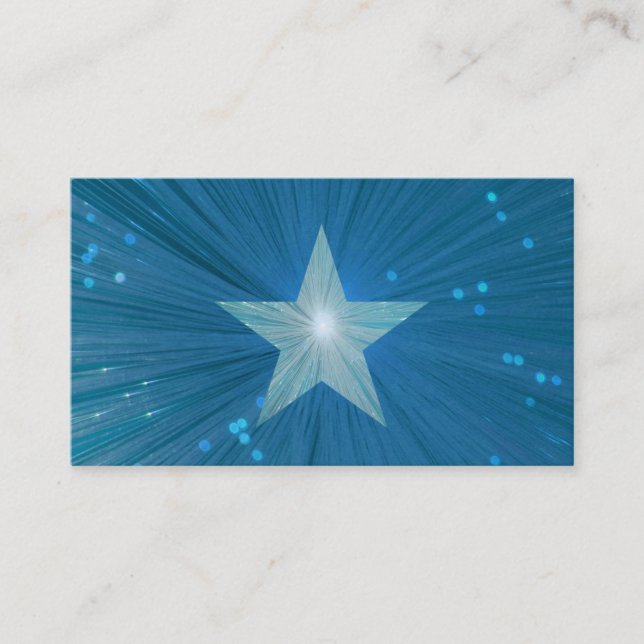 Modèle de carte de visite Blue Star (Devant)