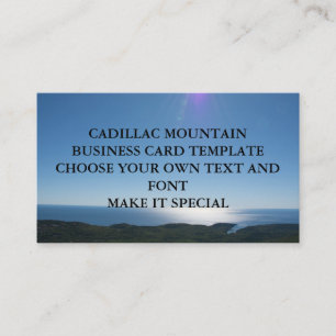 MODELE DE CARTE DE VISITE CADILLAC MOUNTAIN