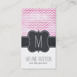 Modèle de carte de visite Chevron Chalkboard
