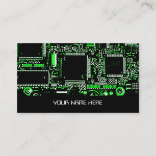 Modèle de carte de visite Circuit vert 2