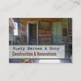 Modèle de carte de visite Construction / Rénovatio