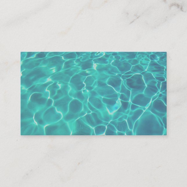 modèle de carte de visite cool bleu eau photo art (Devant)