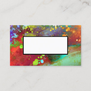 Modèle de carte de visite couleur art abstrait