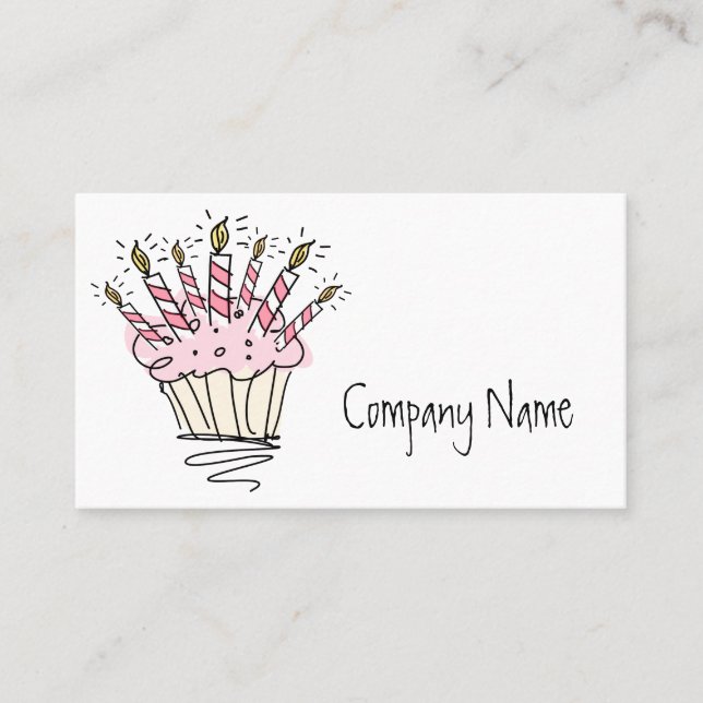 Modèle de carte de visite Cupcake (Devant)