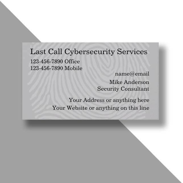 Modèle de carte de visite Cybersecurity Services (Créateur téléchargé)