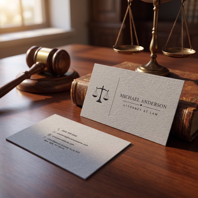 Modèle de carte de visite d'avocat premium (Créateur téléchargé)