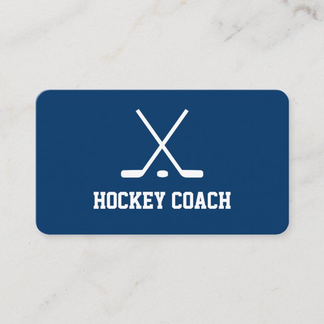 Modèle de carte de visite de coach de hockey perso (Devant)