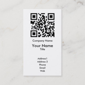 Modèle de carte de visite de code de QR -