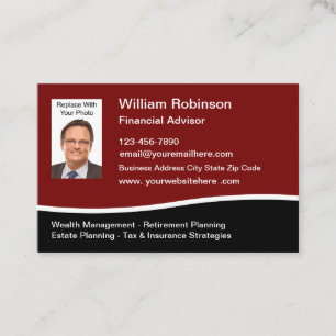 Modèle de carte de visite de conseiller financier