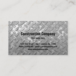 Modèle de carte de visite de construction Plaque